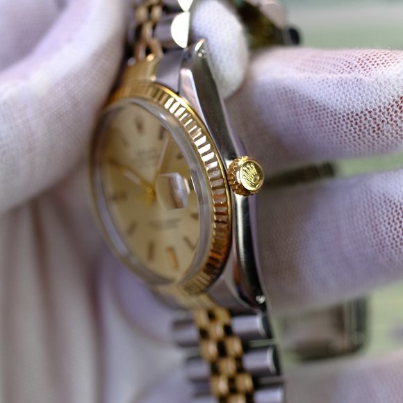 Rolex Mens Datejust Champagne Dial W/Papers - Picture 9 of 11